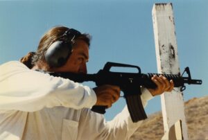 Michael Mann Instagram - DeNiro training at the range.

#heat #heat2 #robertdeniro