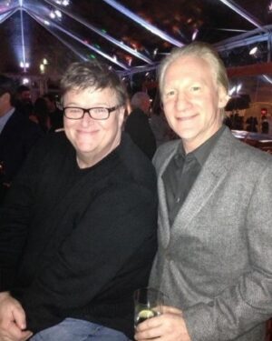 Michael Moore Instagram - Minutes away from my one on one with Bill Maher, top of the show! On fire! HBO. Now!