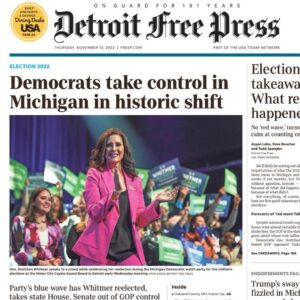 Michael Moore Instagram - If there is one shining example of how we were all able to stop the much-predicted “red wave” of the Trump-backed Republicans winning the midterm elections in landslide fashion, the blue tsunami, the blue wall created by the voters in the state of Michigan must be recognized for what it did to help save our Democracy.

In Michigan last month we had a record voter turnout for a midterm election. The voters created a full Democratic sweep of Governor, Lt. Governor, Attorney General, Secretary of State AND BOTH the Michigan Senate and the Michigan House of Representatives. This completed a Democratic trifecta for the first time in Michigan in 40 years. In addition to this, the voters in Michigan will be sending a majority Congressional delegation to DC (7-6), also for the first time in many years. This is in addition to Michigan’s two Democratic U.S. Senators who continue to serve in the United States Congress. 

And, on top of all of this, we in Michigan on November 8th codified the absolute right to abortion INTO THE STATE CONSTITUTION. 

We also overwhelmingly passed two other ballot proposals enhancing voting rights and tracking the money politicians raise in our elections.

Thousands of Michiganders worked hard for these victories, and millions of voters showed up — but there was one other linchpin that allowed for those red dominoes to fall. 

On this episode of Rumble, I share the one big, key thing Michigan did to overcome the red grip on our otherwise blue state, and what I believe other states — red or blue — can do, starting right now, to ensure that every voice is heard, every vote is counted, and Democracy is securely protected in their state from this point on.

Please have a quick listen at MichaelMoore.com and please share with others…