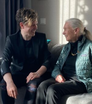 Michael Patrick Kelly Instagram - Still drawing so much from one of the most inspiring encounters of my life - very grateful to have met Dr. Jane Goodall. 

Thank you for the existential importance of your work, for being a beacon of hope in this world, and for what you have given me for my personal course as a human and artist. 

MPK 

@janegoodallinst @janegoodalldeutschland 
#JaneGoodall #Hope #AnimalProtection #Nature #Humanity #Biodiversity #Environment #SaveThePlanet 
#MichaelPatrickKelly
