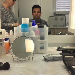 Michael Peña Instagram - This was the day I got a long ear hair plucked. She had just given me a haircut and could not wipe away this hair. No words she just took the hairs life. Thank you.