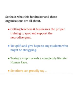 Michael Provost Instagram - We are a few days into the T-shirt Drive for @madebydyslexia and @barbarabushfoundation to Champion Dyslexic Thinkers and work towards Raising Literacy Rates. If you’re able to contribute - the link is in my bio. You can also help just by making time to read yourself or encouraging others. Or by checking out Made By Dyslexia’s YouTube/Online Resources. #dyslexicthinking #literacymatters 📚❤️