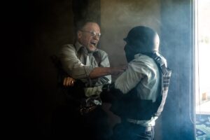Michael Rooker Instagram - deflect handgun with Spear hand to the neck… happy Father’s Day!!! All Y’all Daddy’s out durr….. @luke.Lafontaine @actionjessevjohnson @kyokushin_los_angeles