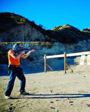Michael Rooker Instagram - My Bonelli M1 and me acting as one. demonstrating how to put eight rounds in one click of the camera  Downrange! count the red shotgun shells if you please.