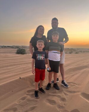 Michael Smith Instagram - What a way to top the last day off here in Dubai. I’ve had @thetrigger180 babysitting me @dagakasjnr and the kids all week and a thank you to @humaid_km for taking us on the buggies and making the last day the best it could be. But massive thanks to @khalifaalmutaiwei for the hospitality and just being a all round great man towards me and my family so thank you
