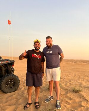Michael Smith Instagram - What a way to top the last day off here in Dubai. I’ve had @thetrigger180 babysitting me @dagakasjnr and the kids all week and a thank you to @humaid_km for taking us on the buggies and making the last day the best it could be. But massive thanks to @khalifaalmutaiwei for the hospitality and just being a all round great man towards me and my family so thank you