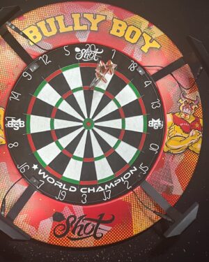 Michael Smith Instagram - Practicing away while darts in back ground. #pdcdarts