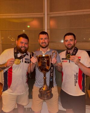 Michael Smith Instagram - The 2 Best Darts Players in the World @lukehumphries180 @michael180smith
