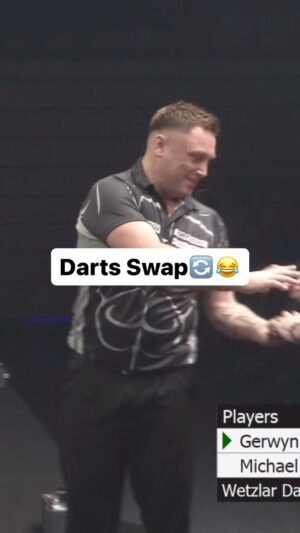 Michael Smith Instagram - 😂 Interesting to see! 🔁🔥 The Darts Swap between Price and Smith 🎯