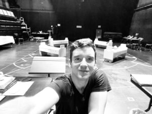 Michael Urie Instagram - Rehearsal rooms are magical!This is where we’re cooking up @chickenandbiscuitsbway - master chef @zhailon following @chocolatehipster’s perfect recipe! Soon you’ll see @motendesigns’ gorgeous set rendered here with tape. THIRTY Broadway debuts!  #thisisbroadway @broadway #chickenandbiscuits LINK IN BIO