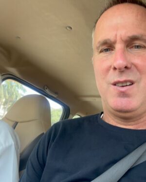 Michael Vaughan Instagram - World Cup semi final pre view with my taxi driver in Mumbai … Strong views .. 😜😜 #Mumbai #India #T20Worldcup @cricbuzzofficial