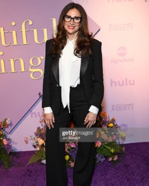 Michaela Watkins Instagram - Last night was the @tinybeautifulhulu premiere (starring the one only extraordinary #katherinehahn ) and it was so lovely. This show will make you cry your face off because it’s just loaded with humanity and soulfulness to the nth power. @cherylstrayed (long time hero of mine) wrote the dear sugar column that changed my actual life. It’s become a series thanks to the sharpness and heart of @liztigelaar and her team of incredible writers (all women) Shepherded by Strayed and the fellow producers (all women) #staceysilverman @lauradern @jaymelemons @reesewitherspoon #laurenneustadter @hellosunshine 

Hair: @nickichestnut 
Makeup: the ever @lizlash 
Styling: @kimmyerin
(Thx @rebeccacrewsofficial & @francosarto)