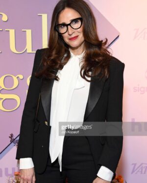 Michaela Watkins Instagram - Last night was the @tinybeautifulhulu premiere (starring the one only extraordinary #katherinehahn ) and it was so lovely. This show will make you cry your face off because it’s just loaded with humanity and soulfulness to the nth power. @cherylstrayed (long time hero of mine) wrote the dear sugar column that changed my actual life. It’s become a series thanks to the sharpness and heart of @liztigelaar and her team of incredible writers (all women) Shepherded by Strayed and the fellow producers (all women) #staceysilverman @lauradern @jaymelemons @reesewitherspoon #laurenneustadter @hellosunshine 

Hair: @nickichestnut 
Makeup: the ever @lizlash 
Styling: @kimmyerin
(Thx @rebeccacrewsofficial & @francosarto)