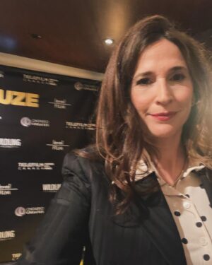 Michaela Watkins Instagram - So so so many thank yous for @levelfilm in Toronto throwing Suze a “coming out” party. #suzefilm drops 2/23 in theaters all over Canada. This film is near and dear to me and thank goodness for @mynameislinsey and @imdaneclark for this fantastic experience. I drank too many “empty Nester” cocktails and hunt with some of Toronto’s finest chicks. Was great to be reunited with some of the cast. @charles_gillespie @sarawais @rainbowsun 

I also loved the hell out of this suit that fit like it was made for me. So thank you @paulsmithdesign and a trillion thank yous for my new bag from @shopclarev in which @clarevivier actually handed me her own personal clutch. I promise to give it a nice home and use it endlessly. Too generous she is. 

Styling: @kimmyerin 
Hair/ Makeup : 
Suit and blouse: @paulsmithdesign 
Clutch: @shopclarev 
@sifjakobsjewellery 
@francosarto 
@clio_official 

#filmpremiere #independantfilm #michaelawatkins #toronto #emptynester #momanddaughter