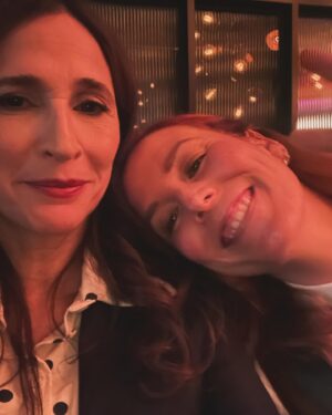 Michaela Watkins Instagram - So so so many thank yous for @levelfilm in Toronto throwing Suze a “coming out” party. #suzefilm drops 2/23 in theaters all over Canada. This film is near and dear to me and thank goodness for @mynameislinsey and @imdaneclark for this fantastic experience. I drank too many “empty Nester” cocktails and hunt with some of Toronto’s finest chicks. Was great to be reunited with some of the cast. @charles_gillespie @sarawais @rainbowsun 

I also loved the hell out of this suit that fit like it was made for me. So thank you @paulsmithdesign and a trillion thank yous for my new bag from @shopclarev in which @clarevivier actually handed me her own personal clutch. I promise to give it a nice home and use it endlessly. Too generous she is. 

Styling: @kimmyerin 
Hair/ Makeup : 
Suit and blouse: @paulsmithdesign 
Clutch: @shopclarev 
@sifjakobsjewellery 
@francosarto 
@clio_official 

#filmpremiere #independantfilm #michaelawatkins #toronto #emptynester #momanddaughter