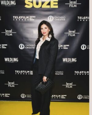 Michaela Watkins Instagram - So so so many thank yous for @levelfilm in Toronto throwing Suze a “coming out” party. #suzefilm drops 2/23 in theaters all over Canada. This film is near and dear to me and thank goodness for @mynameislinsey and @imdaneclark for this fantastic experience. I drank too many “empty Nester” cocktails and hunt with some of Toronto’s finest chicks. Was great to be reunited with some of the cast. @charles_gillespie @sarawais @rainbowsun 

I also loved the hell out of this suit that fit like it was made for me. So thank you @paulsmithdesign and a trillion thank yous for my new bag from @shopclarev in which @clarevivier actually handed me her own personal clutch. I promise to give it a nice home and use it endlessly. Too generous she is. 

Styling: @kimmyerin 
Hair/ Makeup : 
Suit and blouse: @paulsmithdesign 
Clutch: @shopclarev 
@sifjakobsjewellery 
@francosarto 
@clio_official 

#filmpremiere #independantfilm #michaelawatkins #toronto #emptynester #momanddaughter