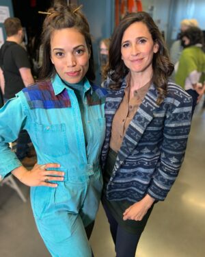 Michaela Watkins Instagram - Last night’s #Paint premiere was maybe the best I’ve ever been to for a variety of reasons. 
1: it was so fun to make because this cast is RIDICULOUSLY funny and talented. 
2: @britmcadams wrote and directed the hell out of it. This is a 12 year process and it’s finally out in the world. 
3: @anniesertich @amyslomo @dvanfang @nickwcollins @fred4all were the BEST dates 
4: lots of @thegroundlings pals peppered in the film and they are as ever- great comedians and great humans. @barahsakers @therealsmedley @scottbeehner @rygaul (and of course @wendimclendoncovey our hysterical costar)
5: I saw the film for the first time in its completion and — ITS GREAT.  One never knows how things will turn out and it’s such a quirky specific little gem IN MY OPINION. 
6: so much of the cast and crew flew out for last night and we got to reunite the family. Special props to @yulitzin our hair dept head, who took a day trip from her job in Florida to be here and did my hair last night. @allie_pearce (cost designer and hottie in the Photo Booth w/ me) @ricardolouison and so many more. Forgive me. 

The only bummer was @ciararenee8 was too busy starring in her play @geffenplayhouse to attend and she was DEEPLY MISSED. (Pictures from set above) and also EXTREMELY MISSED is @lusiastrus who makes me guffaw on and off screen. Genius 

Thank you to this glam team. 
Makeup: @lizlash ride or die
Hair: @yulitzin as mentioned
Styling: the kind and patient @kimmyerin who got me showing more skin than my usual. ❤️

 🙏💕🙏

@smythebrand
@lagencefashion 
@levianjewelry
@nadrijewelry
@mingyuwangnewyork

And shout to PR @lindsayk927 @snappyjro 

Thanks @ifcfilms- in theaters April 6th!