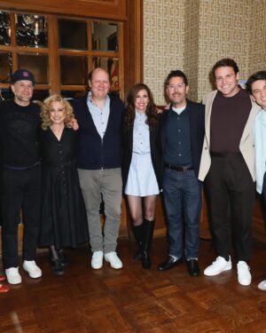 Michaela Watkins Instagram - Got gussied up to celebrate the launch of #DinnerWithTheParents. First 4 episodes drop on @amazonfreevee tomorrow! It’s a family comedy and it’s nuts. Based on the British show #FridayNightDinner. I have the best cast mates. #carolKane #danbakkedahl @henryhallmusic @danielthrasher @jahnglayzer @iris.bahr @izukahoyle @robdelaney @officialchristineadams @mirceamonroe and created written by @jonbeckerman as well as some other amazing writers who made it so fun. So many people to thank and name. Please forgive me. @bigtalk @cbstvstudios @ginalyonstv #comedy #family #dinner #newseries 

(PS: thanks @nataliemoralesloves and @amyslomo  and @fred4all for the best premiere posse I could hope for) 

Glam team A    : 
Makeup goddess: @lizlash always forever 
Hair goddess: @nickichestnut 
style goddess: @ecduzit 

Dress: Maje @mahj.to.go 
Blazer: Another Tomorrow @anothertomorrow 
Boots: Jimmy Choo @jimmychoo 
Jewelry: Jenny Bird @_jennybird 
Bag: Clare Vivier @clarevivier