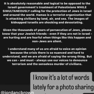 Michaela Watkins Instagram - More words when there are no words. May we collectively brave through to achieve the end of this cycle of oppression and terrorism. May all living beings feel peace.