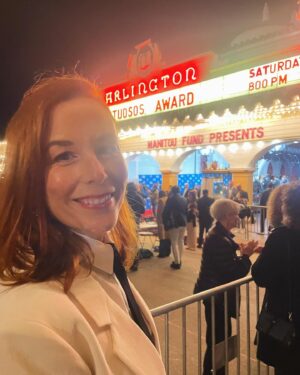 Michaela Watkins Instagram - Im dizzy. Last night was a dream of loving faces (friends) watching the US premiere of #Suze at the @officialsbiff. I can’t believe how many folks drove up to Santa Barbara to watch this film that’s directed pitch perfectly by writer directors @mynameislinsey and @imdaneclark. The audience was so on board of this comedy dramedy. My astounding scene partner @charles_gillespie and @sarawais and @aaron_ashmore @ajahnischarley @rainbowsun @ordenastephensthompson #victorhsu  thanks to @kristyneville and @wildlingpictures @levelfilm THIS IS A WONDERFUL FILM AND WE NEED US DISTRIBUTION TO SEE THIS SO THEY WILL FALL IN LOVE WITH #mysuze 

Styling: @kimmyerin 
Hair: @charles_dujic 
Makeup: @bethanymccarty 
@maisonaudmi
@gennyofficial
@francosarto
@pdpaola_jewelry 
#independantfilm #dramedy #filmfestival #art #happiness