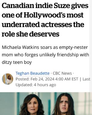 Michaela Watkins Instagram - Well Canada 🇨🇦. Ya really know how to make a gal feel appreciated. Thank you to everyone for supporting the opening weekend of #suze film this weekend. PLEASE go see it and tell everyone else to see it because I really believe in the power a film can have in helping people feel seen. In this case, this film really speaks to a lot of people. 

Oh! And Fred frickin SURPRISED ME IN TORONTO LIKE A SEXY BOSS! Just walked into dinner and BOOP there he was!

I am forever indebted to @mynameislinsey and @imdaneclark for writing a script this good and not offering Suze to a myriad of other capable actresses. They directed this to perfection in my opinion. And then there’s @charles_gillespie who I can barely see as someone who isn’t his loveable character Gage. If you don’t know him you will fall madly in love with him. If you do know him you then you know what a mega talent superstar this guy is. And ohhhh my goodness— @sarawais , you are a talent on talent but all that almost pales in comparison to what a dreamy human being you are. So fun. So smart and my kinda sensitive. Such a great sense of humor. I love you lady. 
@rainbowsun and @aaron_ashmore are two gorgeous dudes who DELIVER. They are totally stellar. Jesus. Everyone in this film delivers. Especially @aidanshipley (pictured above. The best AD in the world) and big Thank you @kristyneville for shepherding this baby and #mattcode for all you did to get this baby funded. 
Thank you @levelfilm. 

And thank you for the best glam squad Toronto has ever seen. 
Styling: FORMIDABLE @kimmyerin💕 
Makeup: SENSATIONAL @julieharrismakeup 🌺🥰
Hair: WONDERFUL @amyjanisse 👏🏼❤️👏🏼❤️
Blazer: @rebeccacrewsofficial top@ @forte_forte earrings: @mingyuwangnewyork trousers: @andotherstories 

#indiefilm #mothers #permimenopause #daughters #loserboyfriends #kindess #canada #toronto