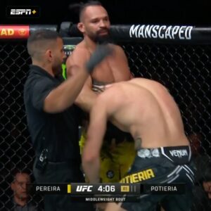 Michel Pereira Instagram - MICHEL PEREIRA GETS THE STANDING GUILLOTINE IN THE FIRST MINUTE 😳 #UFC301