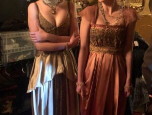 Michele Clapton Instagram - AND finally some of my rushed photos on set, I’m not a photographer that’s for sure! We had a really controlled colour palate for the women’s costumes that I think work beautifully against the wonderful uniforms made for us at Hero in Poland. It takes an army of talented costume crew to make all these costumes, sadly far to many to mention here.. But I must give thanks to my assistant designers Alex Fordham Sophie O’Neill and Emma O’ Loughlin.. AND Clare Spragg costume supervisor extraordinaire for helping to put together both our British and Italian teams ( we filmed this in Turin) phew! @sophie__oneill @emmaolo7891