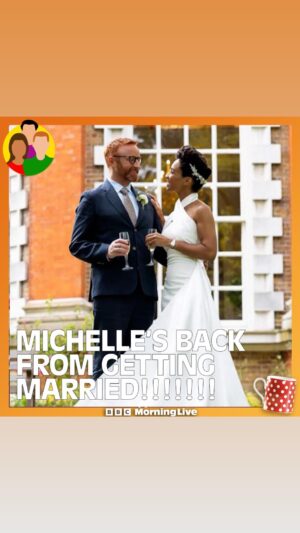 Michelle Ackerley Instagram - 💒 Our @michelle_ackerley is back at Morning Live for the first time since her wedding! 

The photos of her big day, in @gethincjones words, are ‘absolutely gorgeous’! Check them out...💍
