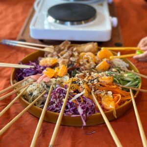 Michelle Ang Instagram - 🧧 Happy Lunar New Year! Enjoyed a festival not about consumerism but about sharing time, food and love with friends and family. I loved getting to learn more about my own culture - making Yee Sang to toss high. Wishing everyone a peaceful and prosperous Year of the Rabbit!