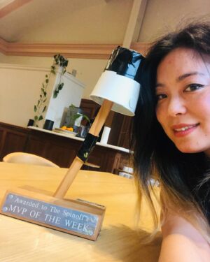 Michelle Ang Instagram - Saying farewell to my @thespinofftv family. What a privilege to work alongside such amazing people. I’ll miss you all. The rigged MVP was the sweetest send off.
And in true Libra style- still swooning over the beautiful flowers.
Thank you! 🌟