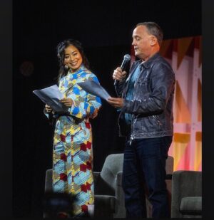 Michelle Ang Instagram - A moment captured of my awe in working with the crazy skills of @deebradleybaker  @starwarscelebration 🚀