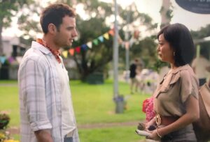 Michelle Ang Instagram - Hitting that sweet spot of jilted but non-vengeful other woman 😅 DESTINATION LOVE: Lean in for a cute rom-com set in New Zealand, with some gorge local talent. Helmed by directress @laydeeaidee  On TV1 On demand @tvnz.official  WARNING: something happened to the pitch of our voices, I’m not that much of a chipmunk I swear 🤣🤣🤣