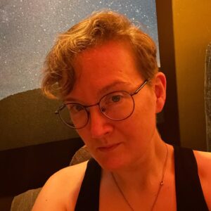 Michelle Belanger Instagram - Feeling cute. @elyriarose cut my hair (it needed it! I was getting wild author locks). Kept the curly swoop over my forehead. And you get to see my reading glasses. #selfie #author #authorsofinstagram #haircut #paranormal
