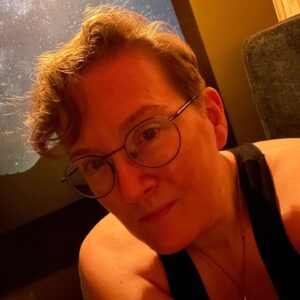 Michelle Belanger Instagram - Feeling cute. @elyriarose cut my hair (it needed it! I was getting wild author locks). Kept the curly swoop over my forehead. And you get to see my reading glasses. #selfie #author #authorsofinstagram #haircut #paranormal