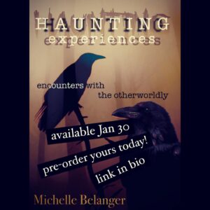 Michelle Belanger Instagram - Thanks to the support of my amazing community on Patreon - as of THIS SUNDAY Haunting Experiences will be back in print!! And pre-orders are live already at the first link in my linktree.

@siscree @elyriarose — watching you motivate & inspire each other to make this happen has been a delight. And also hilarious, given how you both muppet when excited 😆 

#teamwork #dreamteam #paranormal #comingsoon #book #bookstagram #author