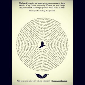 Michelle Belanger Instagram - Thanks to the support of my amazing community on Patreon - as of THIS SUNDAY Haunting Experiences will be back in print!! And pre-orders are live already at the first link in my linktree.

@siscree @elyriarose — watching you motivate & inspire each other to make this happen has been a delight. And also hilarious, given how you both muppet when excited 😆 

#teamwork #dreamteam #paranormal #comingsoon #book #bookstagram #author