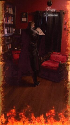 Michelle Belanger Instagram - Old school Goth - all dressed up & having fun, just like the club days. Music by me & @noxarcana01 #Goth #OldSchoolGoth #Dancing #FallenAngel #Halloween