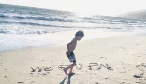 Michelle Clunie Instagram - It’s been almost 5 years since my Dad taught Dashiell how to fly a kite on this beach. He passed away about three months later but he never really left us. I feel him cheering us on. I know he is proud of the boy Dashiell is becoming. I know he is sending us bear hugs and joy and angels to surround us. 💕💕💕I love you Dad. I’ll continue to raise a mensch who will continue to make the world a better place. 💕