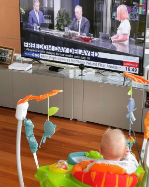 Michelle Dewberry Instagram - Good to see my son and his cousin (my niece) making good tv viewing decisions at such a young age! ❤️
.
.
.
.
#workingmama #workingmum #tvpresenter #gbnews #family