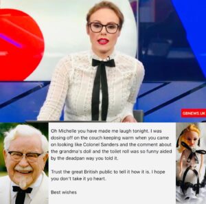 Michelle Dewberry Instagram - I’ll give my viewers their due, they do make me smile 😜
.
.
#fashionicon #colonelsanders