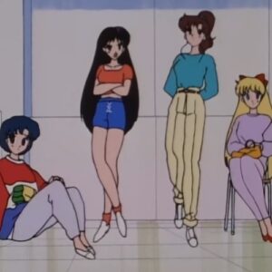 Michelle Grondine Instagram - sailor mars energy strong 💪🏼⛩📿 @annakaciclothing overalls tip via @marycake, ‘there’s not going to be a summer 2020’ illustrated tee by @markglasgowillustration ✍🏼
———
q: which sailor scout’s off-duty fashion looks are your fav?
———
for me it’s sailor mars, plus a mix of sailor venus   sailor moon 🌝
[sailor moon screen caps via google image search]