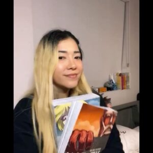 Michelle Grondine Instagram - [advisory: explicit language] just 1 nerd & i’m having a nerd time 👻 // song by charlie puth.
————
q: what are some books / series you nerd out the most over?
————
i’m currently v obsessed with my AOT colossal editions, heartstopper by @aliceoseman (basically all of alice oseman), cemetery boys by @aidenschmaiden, mooncakes by @artofwendyxu & @suzisaur, beach read by @emilyhenrywrites, my @a24 screenplay books, board games, and my vintage nancy drews. but tbh, everything in this video makes me really happy.
————
atm i have the equivalent of around 12 bookshelves in my apartment, which are mostly full. so, i pulled about 100 books from my collection to start a depop bookstore and to donate books to my local @lapubliclibrary when it reopens :))