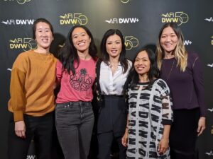 Michelle Krusiec Instagram - Happy 50 years of the AFI Directing Workshop for Women! Proud to be a part of this legacy of filmmakers committed to gender parity in cinema. I’ve found lifelong friendships and another place to call a community. My time there was imperfect, much like filmmaking. Always solving problems in what feels like a fire suit as our class had just started while the world came to a halt. But if my time there had been perfect, I would have been given the false notion that things would be easy. Instead I gained vital skills that taught me being a filmmaker always feels like the vision is within my grasp and reach, but it’s not always the case. You are forced to stretch and stay the course no matter what the unforeseeable circumstances reveal. With every project made, you grow and adapt and if you’re humble enough to learn, you get the privilege to do it again and call yourself a director. This showcase featured the next crop of talented storytellers to fill the shoes of the DWW and I wish this class and the next class my very very best in their journey! Shout out to @whysrl @jamesaheim who I worked with and lent their talents to teams @jomony and Naomi Iwamoto. And loved my chat with @jasonsegel who greeted me like an old friend until we realized we were two actors who just knew of each other 🤓😂 #filmmakerslife #afi  #afidww 🔥🔥🔥🔥
Class 2025 @julia1sabella @jaedirects @graceinthematrix @marissahigh @jazzfacekilla @natashamynhier @karinaripper @posle led by Hanelle M. Culpepper 🤩🤩🤩