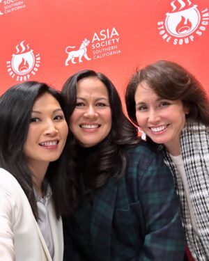 Michelle Krusiec Instagram - Making sure my head is almost touching Shannon Lee’s! ✨✨✨Yeah 👋 I’m getting as close to this aura of the Lee family as much as I can! So wonderful to learn about Shannon Lee’s work as a producer and author and her non profit. It took Shannon 11 years to get all of her father’s rights back!! Extraordinary. You can stream Bruce Lee’s writing which WARRIOR is based on @netflix. Support this series and watch it now. 👏👏👏 it’s a brilliant show! Thanks @michellesunray and @lauhalalana for being you. ❤️@rottendoubt @asiasocietyla for sponsoring. @thatdanielwu I was jealous you got to moderate! #brucelee #warriortvseries #warrior #stonesoup
