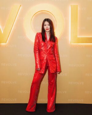 Michelle Wong Instagram - When they say a pop of red, we deliver 💥

Closed things off with a bang at the  @revolve Red Party. What a night! 

#REVOLVEAroundTheWorld 💫

Outfit: @revolve
Styling: @karin_wj 
Make up: @lasalle_lee_jq 
Hair: @sam_chok #passionhairsalon 
@gustocollectivesea @tcpartistes