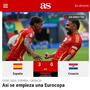 Miguel Ángel Revilla Instagram - España comienza su participación en la Eurocopa con una contundente victoria frente a Croacia 3-0.