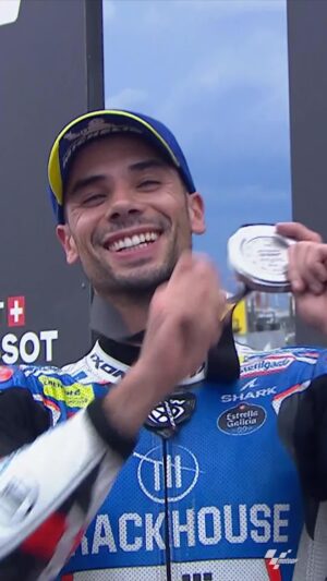Miguel Oliveira Instagram - You never forget your maiden #TissotSprint podium finish 🤩 Enjoying the sweet taste of silver at the Sachsenring! 🥈

#GermanGP 🇩🇪 #MotoGP #MiguelOliveira #MO88