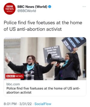 Mike Cernovich Instagram - Media: A pro-life activist was found with 5 fetuses in her house. What a psycho!

Everyone: WTF?! 

Live Action: Yes, she did. Look at the pictures. These babies were murdered. Behold. 

Media / DC coroner: Nevermind, there’s nothing to see here.