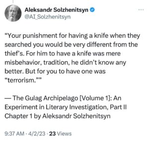 Mike Cernovich Instagram - The way of the Bolsheviks then, explains Soros DA’s regime propagandists today. The innocent are imprisoned and the guilty freed. This is the spiritual result of demon worship, as the demons despise humanity and want us to suffer.