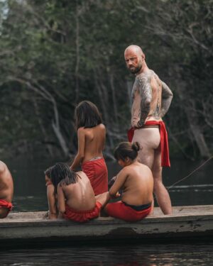 Mike Corey Instagram - LESSONS FROM 72H with the Yanomami Tribe of Venezuela.
One of the most isolated tribes in the Amazon Rainforest.

Hunting, fishing, and blowing Yopo. 

These are the moments I’m searching for. Authentic connection with people living lives so different than mine. The wisdom from just a few days lasts forever. Some big take always:

1. We must battle daily with our inner worlds. Most sicknesses are spiritual. The greatest wars are inside ourselves.

2. Barefoot allows a connection to earth. None of the Yanomami have ever worn shoes. Allow your body adapt and it will. We coddle our bodies too much, and we are weak because of it.

3. We become everything when we die. We melt into the earth, physically and spiritually. We are connected to everything. We came from it, and we will return to it. Every leaf has the soul of a person imbued inside. Treat it with respect.

4. Jaguars and Vipers are f*cking scary. There is no shame in fear, it must be embraced. Otherwise fear will kill your mind.

5. Loin-clothes are in. A bright red thong is the perfect wardrobe for the Amazon. I’m not wrong. You’re wrong. 

Photos by @rodrigoungaro 

Big love to @vidafuria If you want to visit Venezuela, message them on Instagram. This country is WILD. 🇻🇪